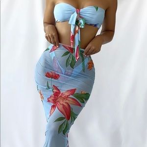 Shein swim suit/ skirt set